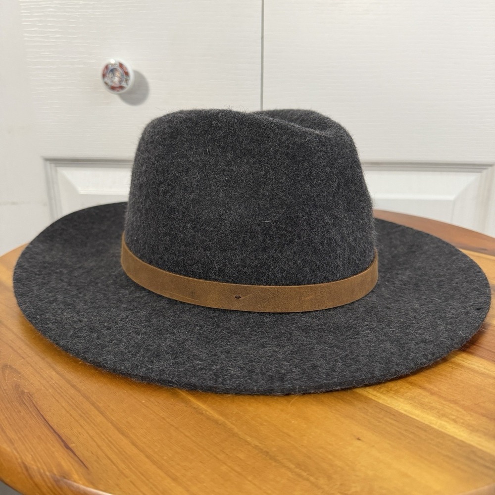 Pistil Soho Gray Felt Wool Fedora OS One Size Boho Festival Preppy Business